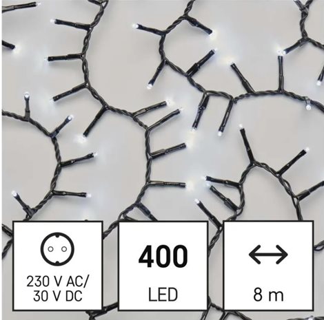 D4BC02 400LED XMAS CLUSTER 8M CW 2