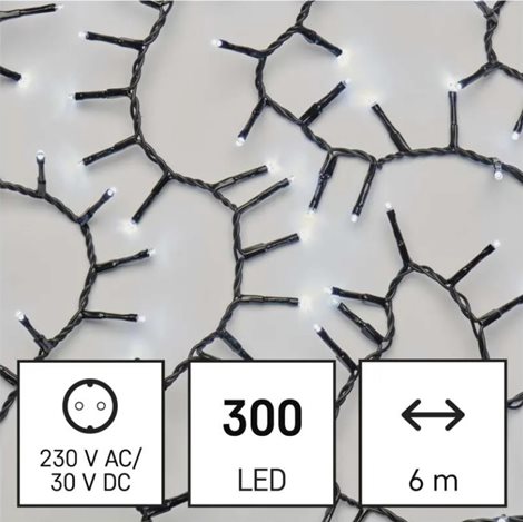 D4BC04 300LED XMAS CLUSTER 6M CW 3