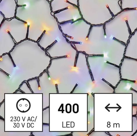D4BM02 400LED XMAS CLUSTER 8M MC 2