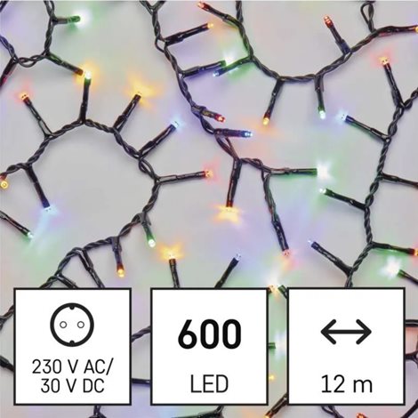 D4BM03 600LED XMAS CLUSTER 12M MC 4