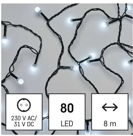 D5AC02 80LED XMAS CHERRY TIMER 8M CW 3