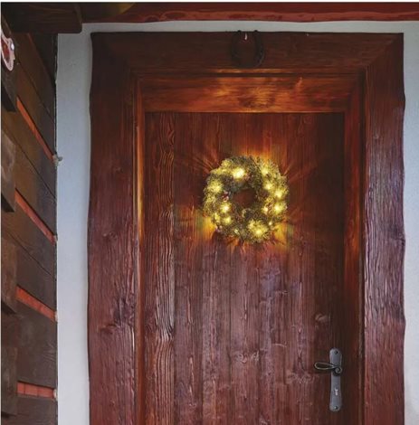 DCTW06 20LED XMAS WREATH DECO 2AA WW 5