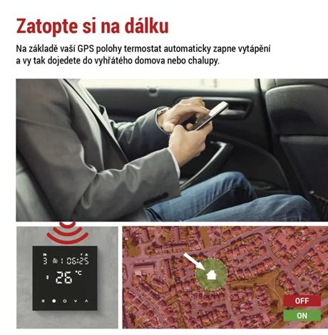 P56201BUF Podlahový programovatelný drátový WiFi GoSmart termostat P56201BUF 5