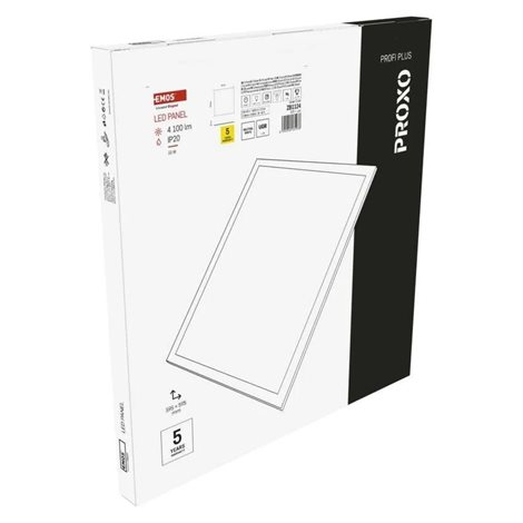 ZB1124 LED panel PROXO 60×60, čtvercový vestavný bílý, 33W neutrální bílá 12