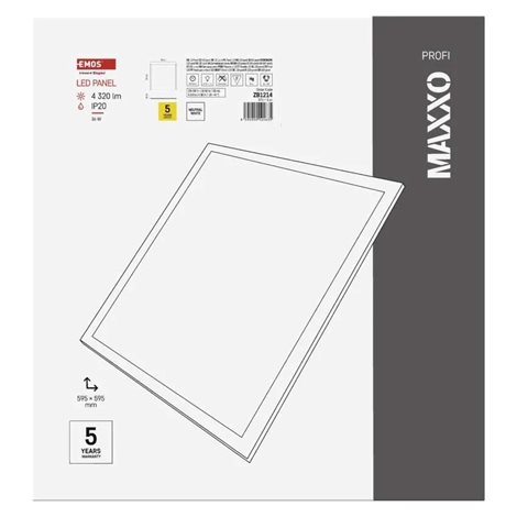 ZB1214 LED PANEL MAXXO V.Č 60×60 36W 4320LM IP20 NW 10