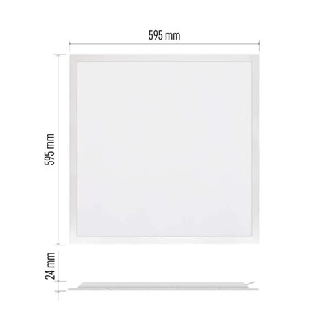 ZB2224 LED panel REXXO backlit 60×60, čtvercový vestavný bílý, 36W neutr. b. UGR 9