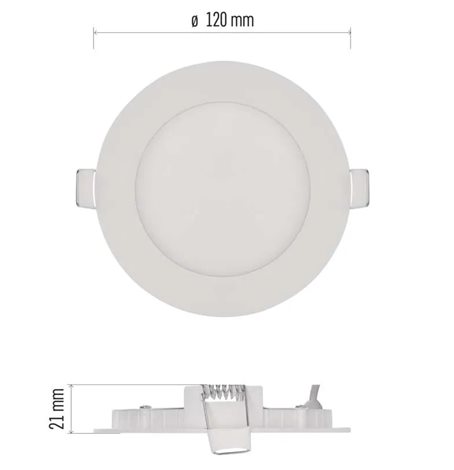 ZD1124 LED podhledové svítidlo NEXXO bílé kruh 7W, 450lm, 3000K, IP40, 12cm 9