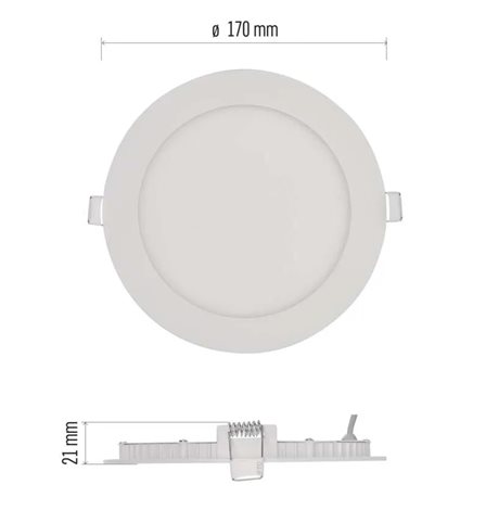 ZD1134 LED podhledové svítidlo NEXXO bílé kruh 12,5W, 1000lm, 3000K, IP40, 17cm 9
