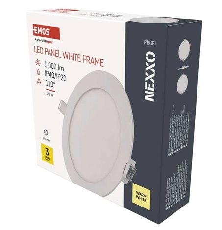ZD1134 LED podhledové svítidlo NEXXO bílé kruh 12,5W, 1000lm, 3000K, IP40, 17cm 10