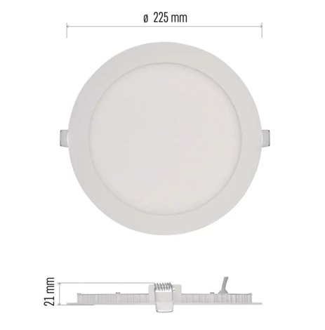 ZD1145 LED podhledové svítidlo NEXXO bílé kruh  18W, 1600lm, 4000K, IP40, 22,5cm 9