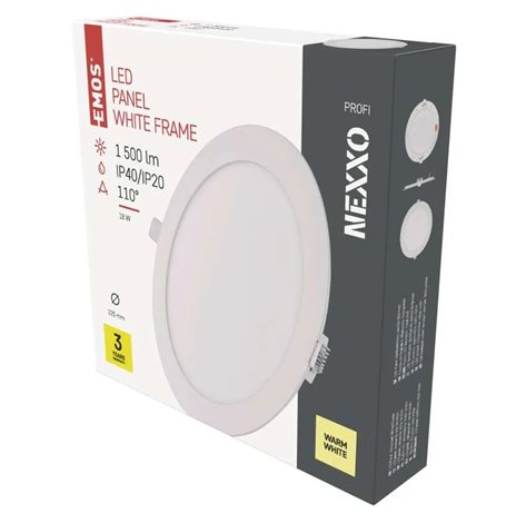 ZD1144 LED podhledové svítidlo NEXXO bílé kruh  18W, 1500lm, 3000K, IP40, 22,5cm 11