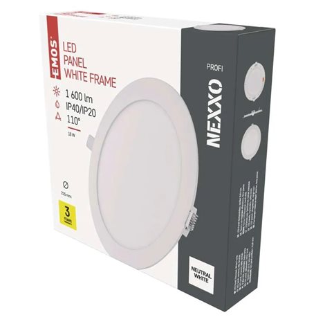 ZD1145 LED podhledové svítidlo NEXXO bílé kruh  18W, 1600lm, 4000K, IP40, 22,5cm 11