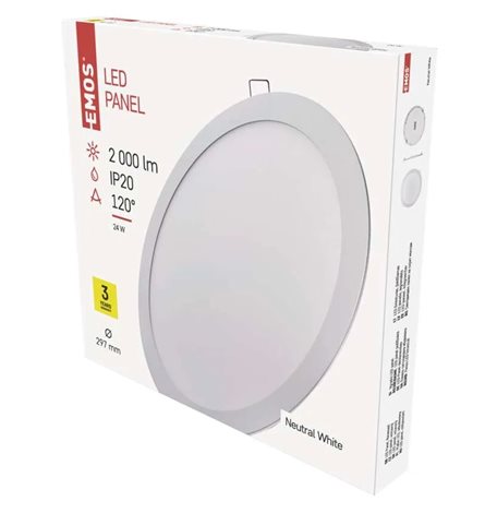 ZD1152 LED podhledové svítidlo PROFI bílé kruh 30cm, 24W, 2000lm, 4000K 5
