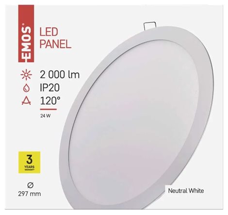ZD1152 LED podhledové svítidlo PROFI bílé kruh 30cm, 24W, 2000lm, 4000K 6
