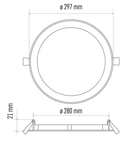 ZD1152 LED podhledové svítidlo PROFI bílé kruh 30cm, 24W, 2000lm, 4000K 7