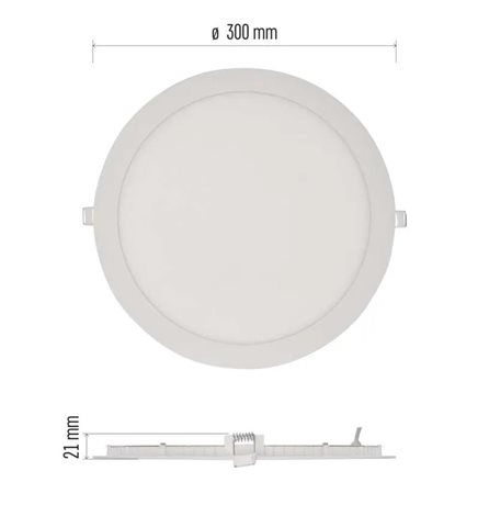 ZD1154 LED podhledové svítidlo NEXXO bílé kruh  25W, 2000lm, 3000K, IP40, 30cm 9