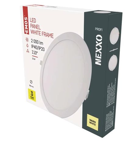 ZD1154 LED podhledové svítidlo NEXXO bílé kruh  25W, 2000lm, 3000K, IP40, 30cm 11