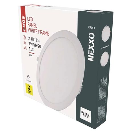 ZD1155 LED podhledové svítidlo NEXXO bílé kruh  25W, 2100lm, 4000K, IP40, 30cm 11