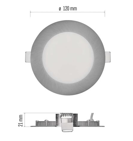 ZD1223 LED podhledové svítidlo NEXXO stříbrné kruh 7W, 480ln, IP40, 3000-4000K, 12cm 10