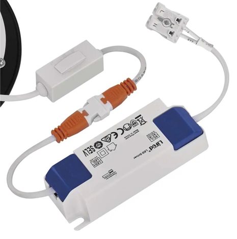 ZD1323 LED podhledové svítidlo NEXXO černé kruh 7W, 480l, 3000-4000K, IP40, 12cm 8