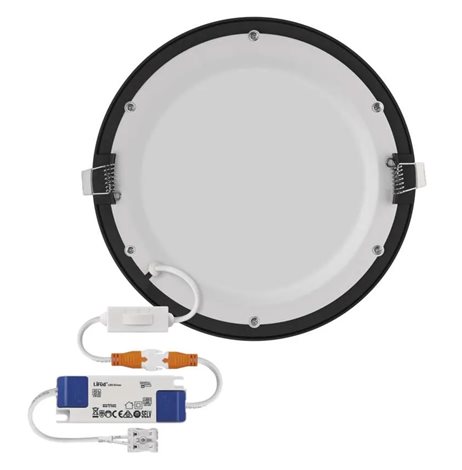 ZD1343 LED podhledové svítidlo NEXXO černé kruh 18W, 1600lm, 3000-4000K, IP40, 22,5cm 8