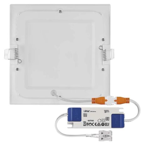 ZD2134 LED podhledové svítidlo NEXXO bílé čtverec 12,5W, 1000lm, 3000K, IP40, 17x17cm 8