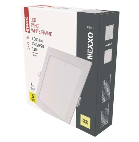 ZD2134 LED podhledové svítidlo NEXXO bílé čtverec 12,5W, 1000lm, 3000K, IP40, 17x17cm 11