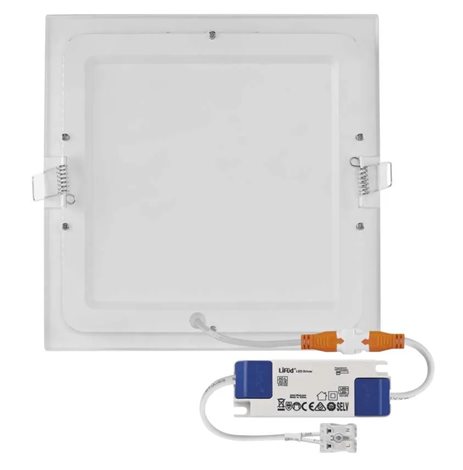 ZD2144 LED podhledové svítidlo NEXXO bílé čtverec 18W, 1500lm, 3000K, IP40, 22,5x22,5cm 8