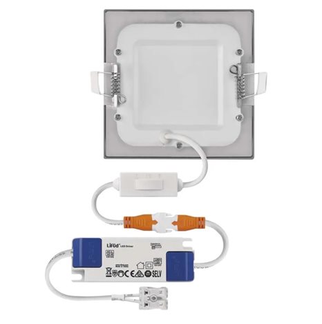 ZD2223 LED podhledové svítidlo NEXXO stříbrné čtverec, 12x12cm, 7W, 480lm, 3000-4000K 8