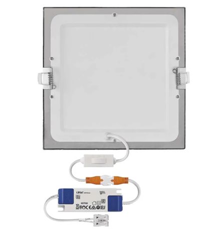 ZD2243 LED podhledové svítidlo NEXXO stříbrné čtverec, 22,5x22,5cm, 18W, 1600lm, 3000-4000K 8