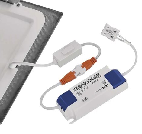 ZD2223 LED podhledové svítidlo NEXXO stříbrné čtverec, 12x12cm, 7W, 480lm, 3000-4000K 7