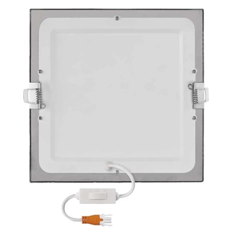 ZD2243 LED podhledové svítidlo NEXXO stříbrné čtverec, 22,5x22,5cm, 18W, 1600lm, 3000-4000K 5