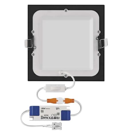 ZD2333 LED podhledové svítidlo NEXXO černé čtverec 12,5W, 1050lm, 3000-4000K, IP40, 17x17cm 8