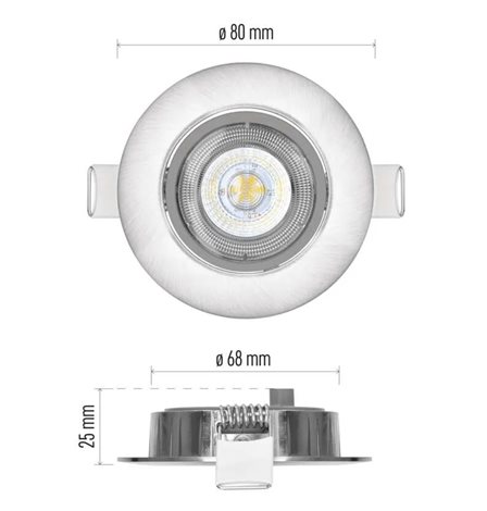 ZD3221 LED svítidlo bodové SIMMI kruh 5W, 450lm, 3000K, IP20, 8cm 8