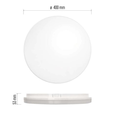 ZM4325 LED přisazené svítidlo TORI bílé kruh, 40cm, 36W, 3800lm, 4000K, IP54 10