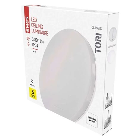 ZM4325 LED přisazené svítidlo TORI bílé kruh, 40cm, 36W, 3800lm, 4000K, IP54 14