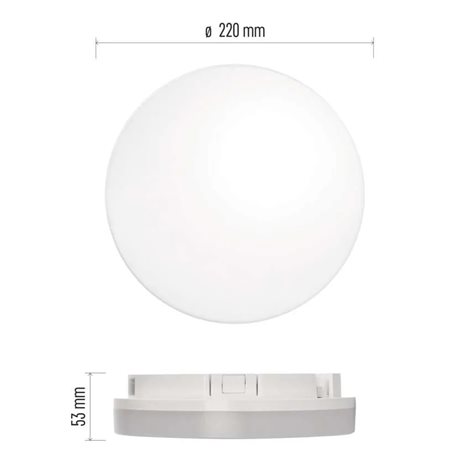 ZM4328 LED přisazené svítidlo s pohybovým čidlem TORI bílé kruh, 22cm, 15W, 1500lm, 4000K, IP54 11