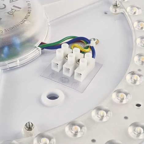 ZM5117 LED přisazené svítidlo ILVI, kruhové 45W, stmívání+CCT, černá+dřevo 8