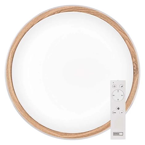 ZM5115 LED přisazené svítidlo ILVI, kruhové 45W, stmív. se změnou CCT, bílá+dřevo 3