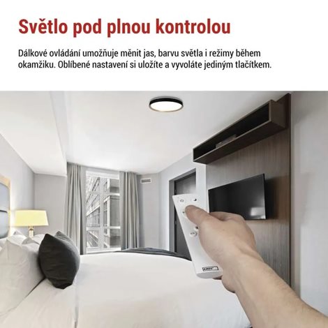 ZM5116 LED přisazené svítidlo ILVI, kruhové 30W, stmívání+CCT, černá+dřevo 14