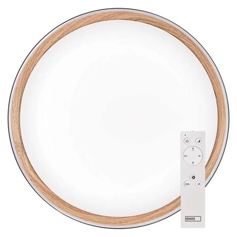 ZM5117 LED přisazené svítidlo ILVI, kruhové 45W, stmívání+CCT, černá+dřevo 3