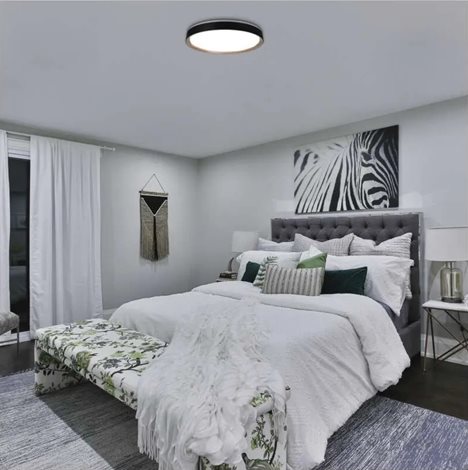 ZM5117 LED přisazené svítidlo ILVI, kruhové 45W, stmívání+CCT, černá+dřevo 10