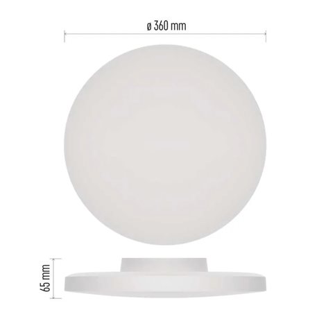 ZM7151 LED přisazené svítidlo DIONI kruhové, bílé, 18W, 2160lm, IP55, se změnou CCT 18
