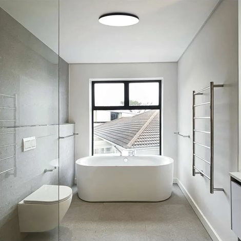 ZM7154 LED přisazené svítidlo DIONI kruhové, černé, 18W, 2160lm, IP55, se změnou CCT 12