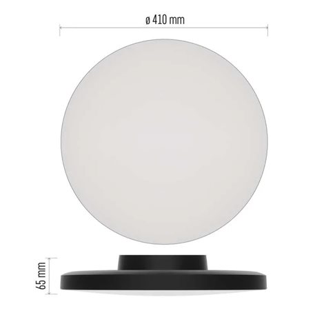ZM7155 LED přisazené svítidlo DIONI kruhové, černé, 32W, 3520lm, IP55, se změnou CCT 18