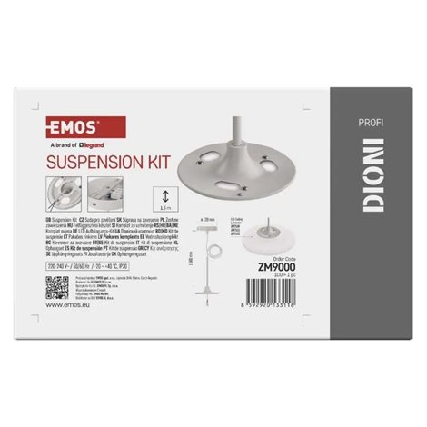 ZM9000 Závěsný kit pro LED svítidlo DIONI bílý 9