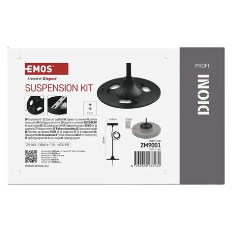 ZM9001 Závěsný kit pro LED svítidlo DIONI černý 9