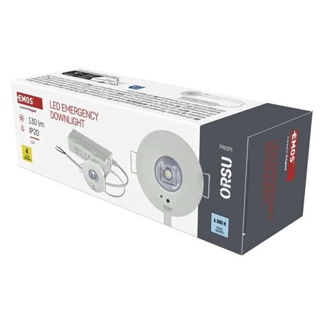 ZN1330 Nouzové svítidlo ORSU 1W 130lm 3h MT 18