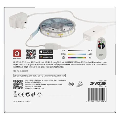 ZPW218R GoSmart LED pásek WiFi 2m, 11W, 450lm, RGB/CCT 17