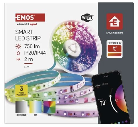 ZPW218R GoSmart LED pásek WiFi 2m, 11W, 450lm, RGB/CCT 16
